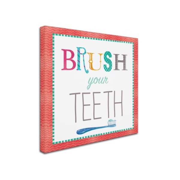 Fiona Stokes-Gilbert 'Brush Your Teeth' Canvas Art,35x35